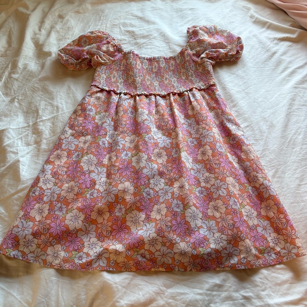 Aritzia Sunday Best Floral Smocked Mini Sundress